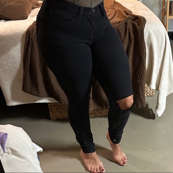 Fashion Nova KanCan Black Skinny Ripped Jeans - Picture 2 of 5